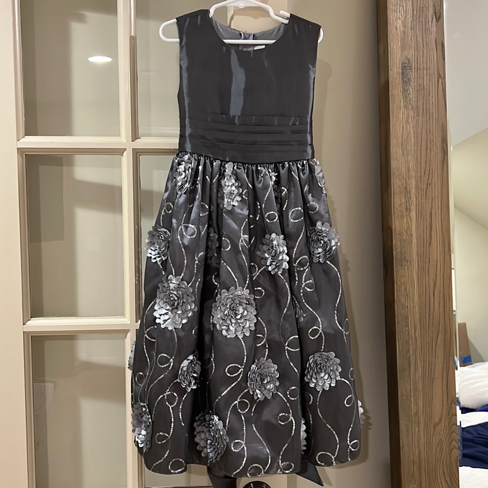 Pewder colored fancy dress- excellent condition